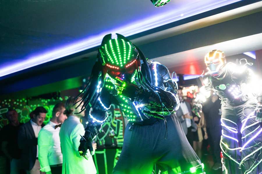 Traje luces led
